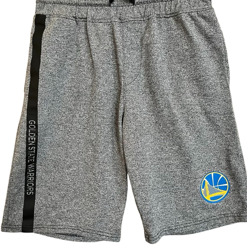 Golden State Warriors NBA Basketball Shorts Adult Small Gray Fleece Athletic Gym